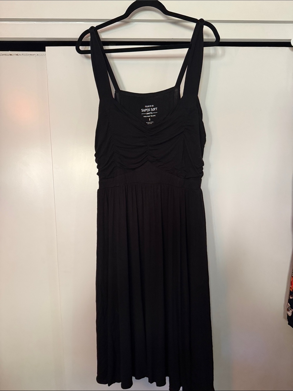 torrid Black Ruched Bodice Sleeveless Midi Dress